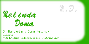 melinda doma business card